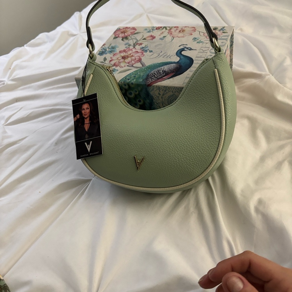 Vegan Leather Green Hobo Bag